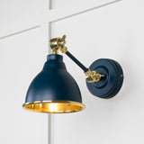 From The Anvil - Smooth Brass Brindley Wall Light in Dusk | Sku. 49716SDU | Trade Door Handles.