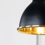 From The Anvil - Smooth Brass Brindley Wall Light in Elan Black | Sku. 49716SEB | Trade Door Handles.