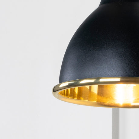 From The Anvil - Smooth Brass Brindley Wall Light in Elan Black | Sku. 49716SEB | Trade Door Handles.
