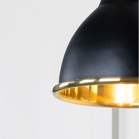 From The Anvil - Smooth Brass Brindley Wall Light in Elan Black | Sku. 49716SEB | Trade Door Handles.