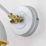 From The Anvil - Smooth Brass Brindley Wall Light in Flock | Sku. 49716SF | Trade Door Handles.