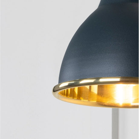 From The Anvil - Smooth Brass Brindley Wall Light in Soot | Sku. 49716SSO | Trade Door Handles.