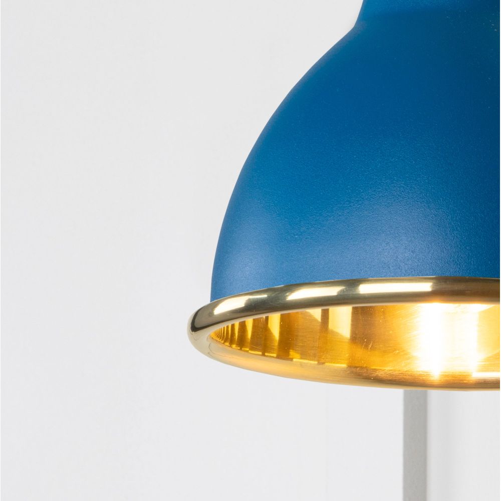 From The Anvil - Smooth Brass Brindley Wall Light in Upstream | Sku. 49716SU | Trade Door Handles.