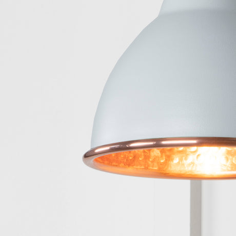 From The Anvil - Hammered Copper Brindley Wall Light in Birch | Sku. 49717SBI | Trade Door Handles.