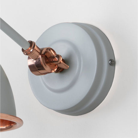 From The Anvil - Hammered Copper Brindley Wall Light in Birch | Sku. 49717SBI | Trade Door Handles.