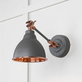 From The Anvil - Hammered Copper Brindley Wall Light in Bluff | Sku. 49717SBL | Trade Door Handles.