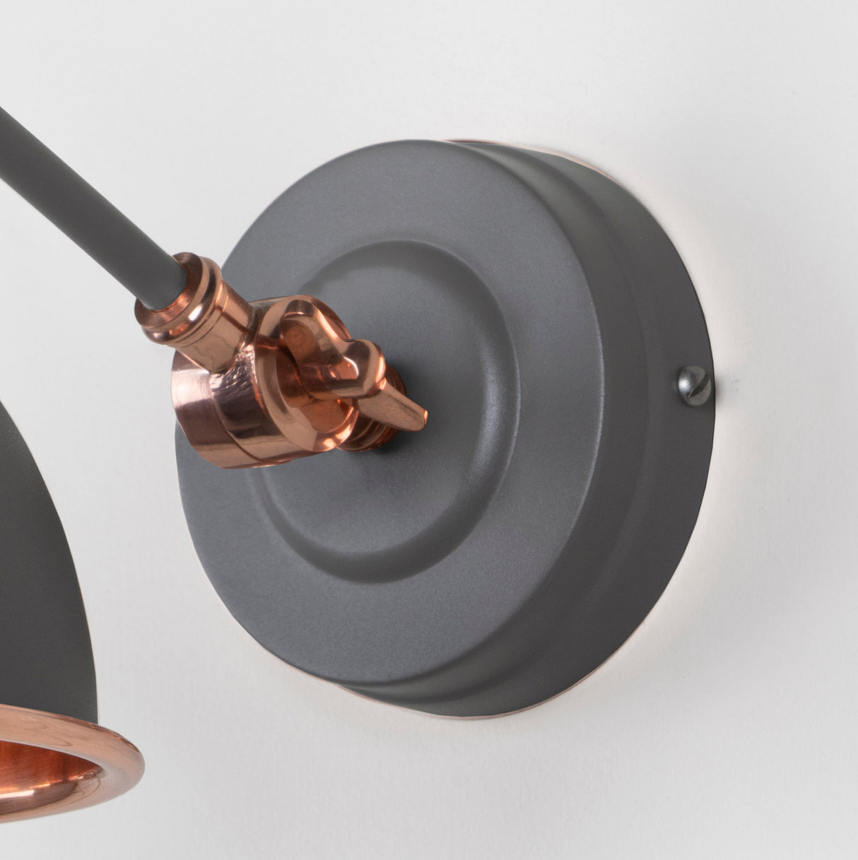 From The Anvil - Hammered Copper Brindley Wall Light in Bluff | Sku. 49717SBL | Trade Door Handles.