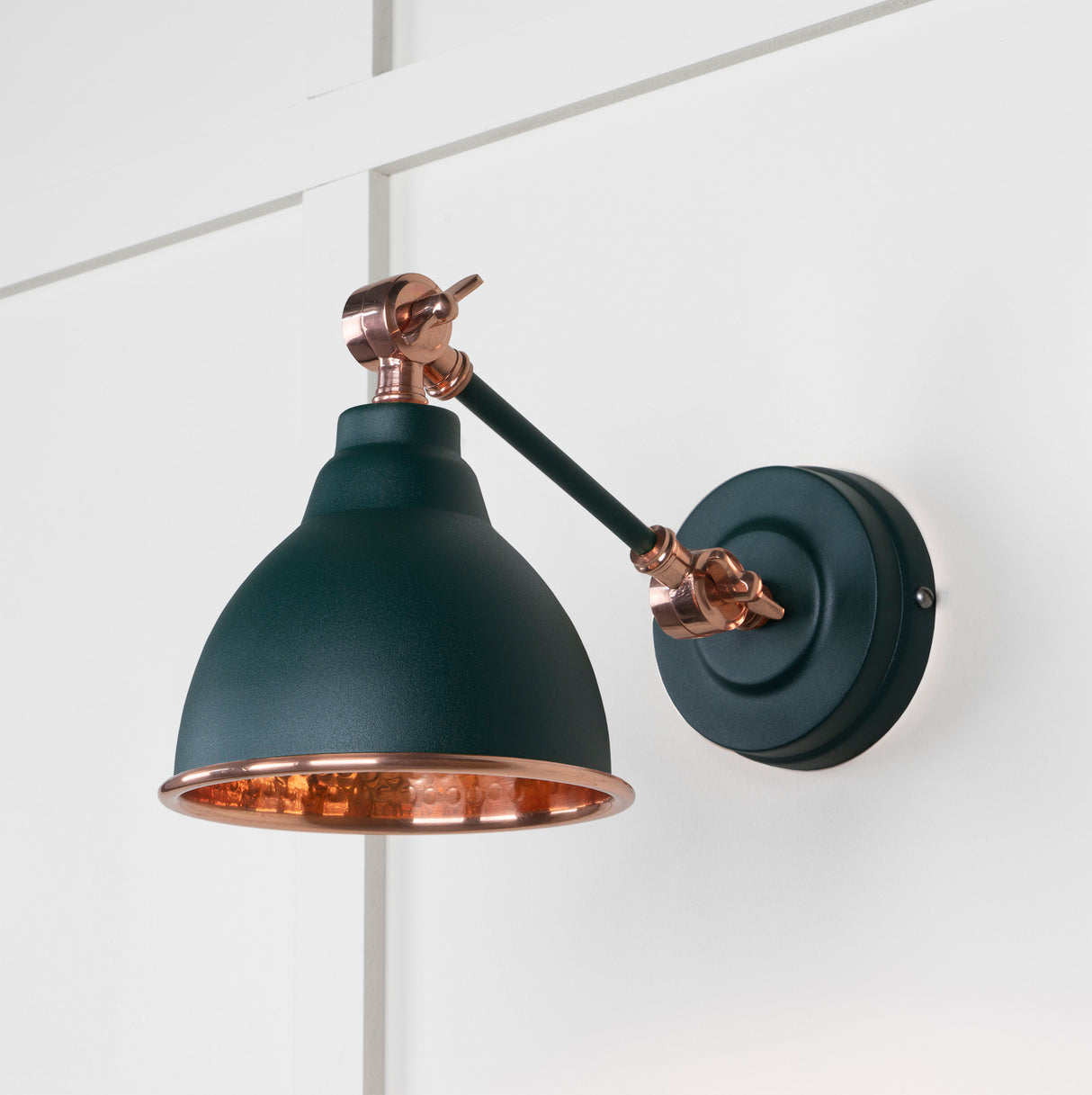 From The Anvil - Hammered Copper Brindley Wall Light in Dingle | Sku. 49717SDI | Trade Door Handles.