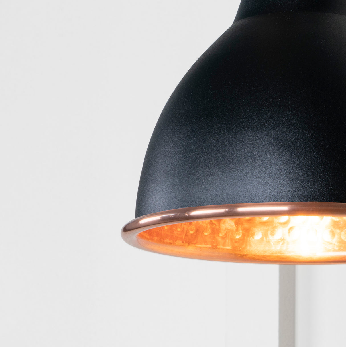 From The Anvil - Hammered Copper Brindley Wall Light in Elan Black | Sku. 49717SEB | Trade Door Handles.