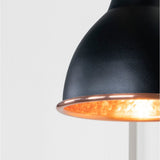 From The Anvil - Hammered Copper Brindley Wall Light in Elan Black | Sku. 49717SEB | Trade Door Handles.