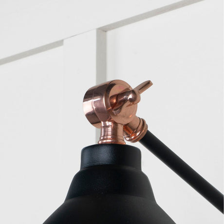 From The Anvil - Hammered Copper Brindley Wall Light in Elan Black | Sku. 49717SEB | Trade Door Handles.
