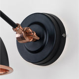 From The Anvil - Hammered Copper Brindley Wall Light in Elan Black | Sku. 49717SEB | Trade Door Handles.