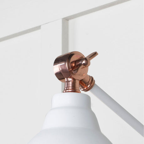From The Anvil - Hammered Copper Brindley Wall Light in Flock | Sku. 49717SF | Trade Door Handles.
