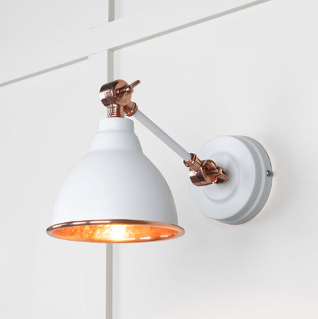 From The Anvil - Hammered Copper Brindley Wall Light in Flock | Sku. 49717SF | Trade Door Handles.