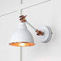 From The Anvil - Hammered Copper Brindley Wall Light in Flock | Sku. 49717SF | Trade Door Handles.