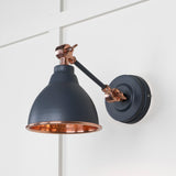 From The Anvil - Hammered Copper Brindley Wall Light in Slate | Sku. 49717SSL | Trade Door Handles.