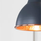 From The Anvil - Hammered Copper Brindley Wall Light in Slate | Sku. 49717SSL | Trade Door Handles.