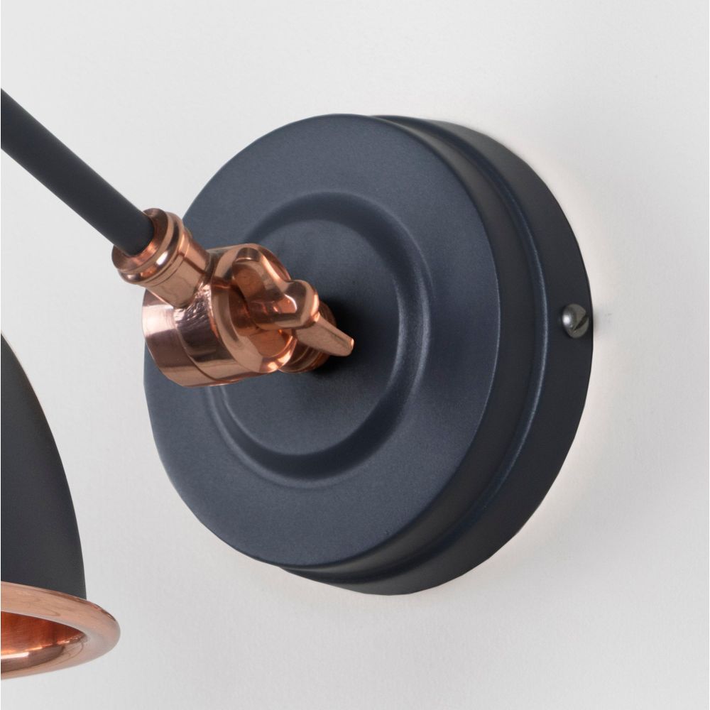 From The Anvil - Hammered Copper Brindley Wall Light in Slate | Sku. 49717SSL | Trade Door Handles.