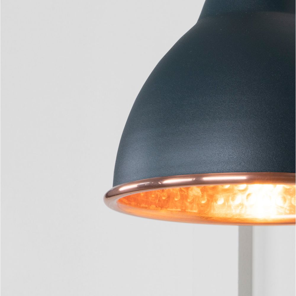 From The Anvil - Hammered Copper Brindley Wall Light in Soot | Sku. 49717SSO | Trade Door Handles.