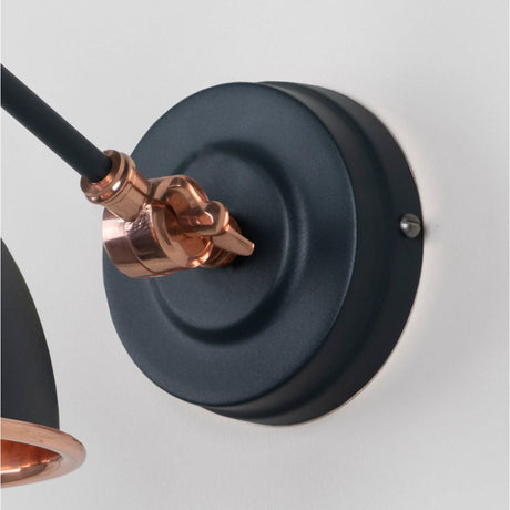 From The Anvil - Hammered Copper Brindley Wall Light in Soot | Sku. 49717SSO | Trade Door Handles.