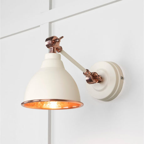 From The Anvil - Hammered Copper Brindley Wall Light in Teasel | Sku. 49717STE | Trade Door Handles.