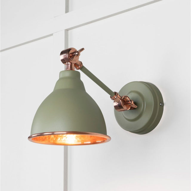 From The Anvil - Hammered Copper Brindley Wall Light in Tump | Sku. 49717STU | Trade Door Handles.
