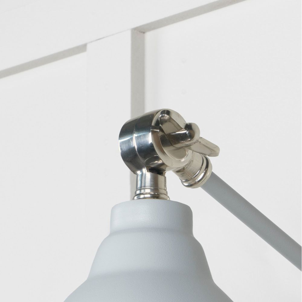 From The Anvil - Hammered Nickel Brindley Wall Light in Birch | Sku. 49718SBI | Trade Door Handles.