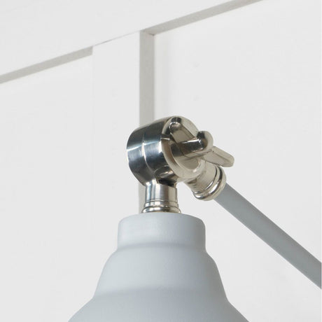 From The Anvil - Hammered Nickel Brindley Wall Light in Birch | Sku. 49718SBI | Trade Door Handles.