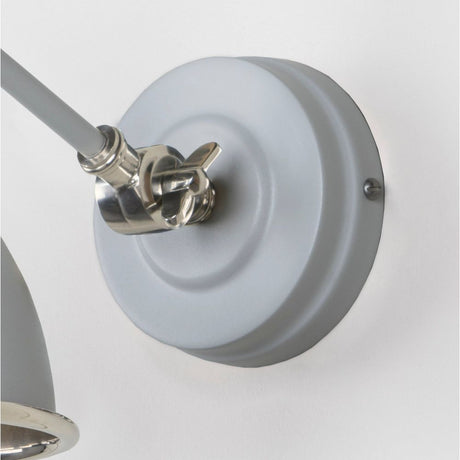 From The Anvil - Hammered Nickel Brindley Wall Light in Birch | Sku. 49718SBI | Trade Door Handles.