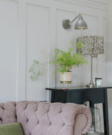 From The Anvil - Hammered Nickel Brindley Wall Light in Bluff | Sku. 49718SBL | Trade Door Handles.