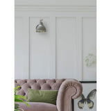 From The Anvil - Hammered Nickel Brindley Wall Light in Bluff | Sku. 49718SBL | Trade Door Handles.