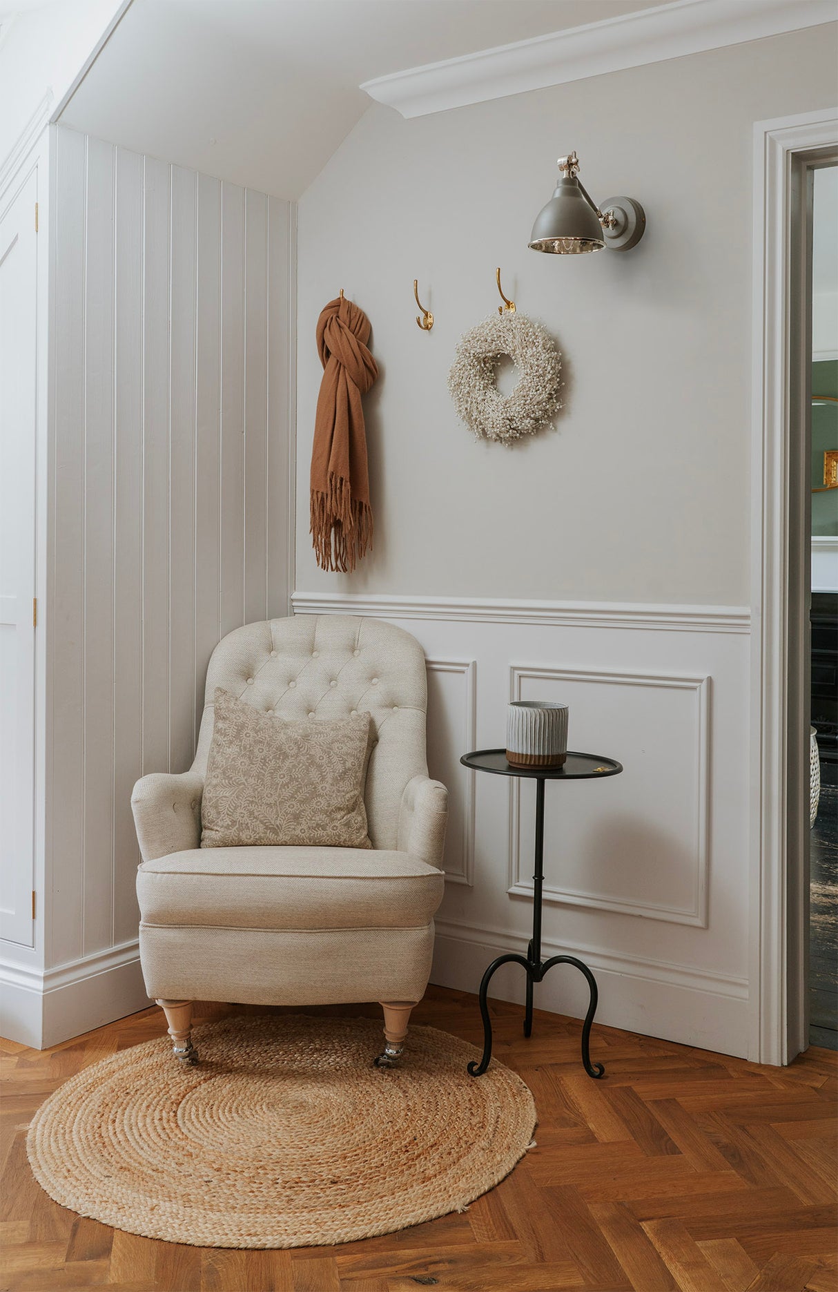 From The Anvil - Hammered Nickel Brindley Wall Light in Bluff | Sku. 49718SBL | Trade Door Handles.