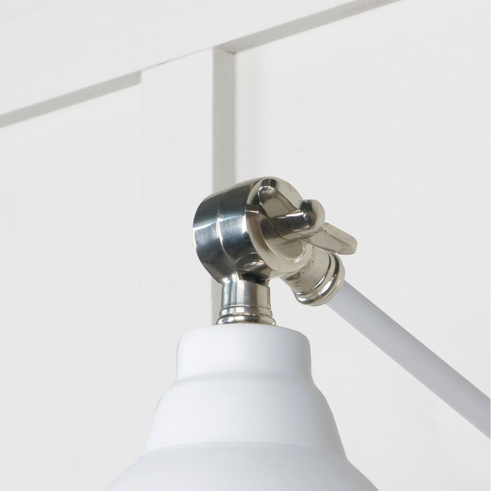 From The Anvil - Hammered Nickel Brindley Wall Light in Flock | Sku. 49718SF | Trade Door Handles.