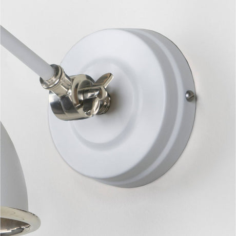 From The Anvil - Hammered Nickel Brindley Wall Light in Flock | Sku. 49718SF | Trade Door Handles.