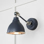 From The Anvil - Hammered Nickel Brindley Wall Light in Slate | Sku. 49718SSL | Trade Door Handles.