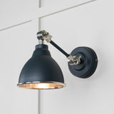 From The Anvil - Hammered Nickel Brindley Wall Light in Soot | Sku. 49718SSO | Trade Door Handles.
