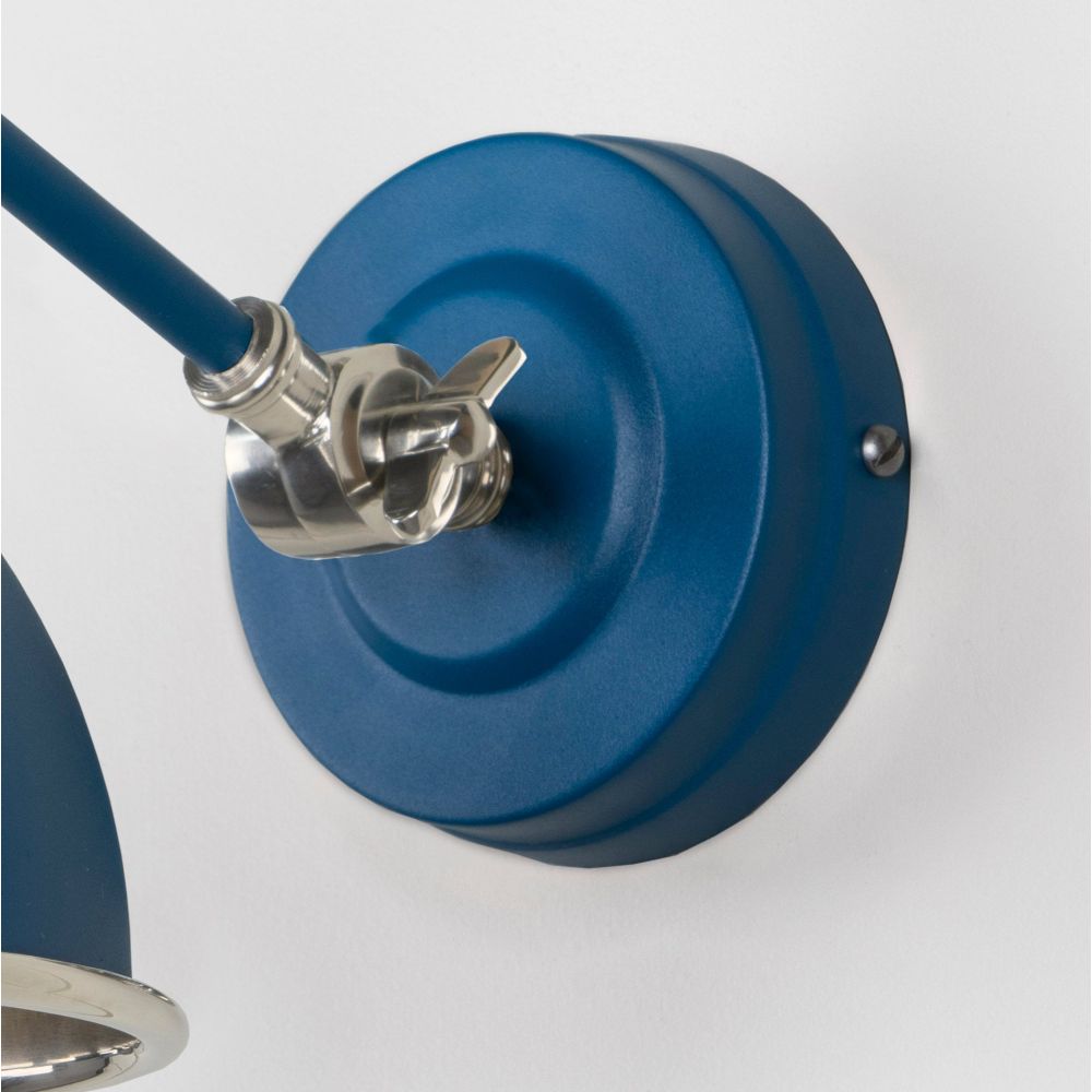 From The Anvil - Hammered Nickel Brindley Wall Light in Upstream | Sku. 49718SU | Trade Door Handles.