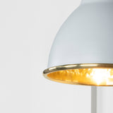 From The Anvil - Hammered Brass Brindley Wall Light in Birch | Sku. 49719SBI | Trade Door Handles.