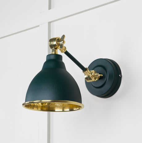 From The Anvil - Hammered Brass Brindley Wall Light in Dingle | Sku. 49719SDI | Trade Door Handles.
