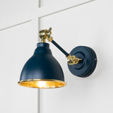From The Anvil - Hammered Brass Brindley Wall Light in Dusk | Sku. 49719SDU | Trade Door Handles.