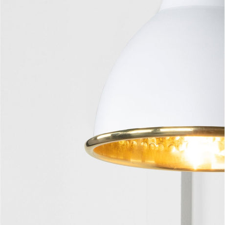 From The Anvil - Hammered Brass Brindley Wall Light in Flock | Sku. 49719SF | Trade Door Handles.