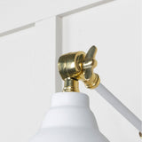 From The Anvil - Hammered Brass Brindley Wall Light in Flock | Sku. 49719SF | Trade Door Handles.