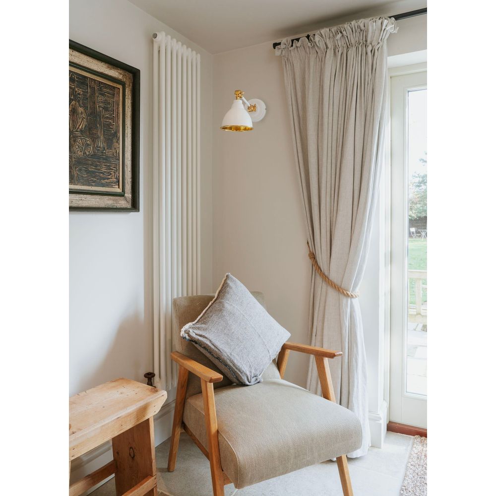 From The Anvil - Hammered Brass Brindley Wall Light in Flock | Sku. 49719SF | Trade Door Handles.