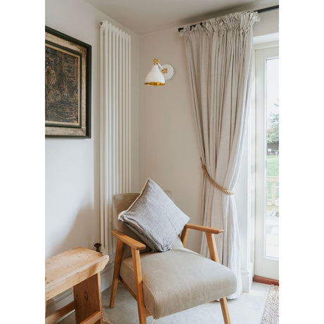 From The Anvil - Hammered Brass Brindley Wall Light in Flock | Sku. 49719SF | Trade Door Handles.