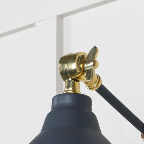 From The Anvil - Hammered Brass Brindley Wall Light in Slate | Sku. 49719SSL | Trade Door Handles.