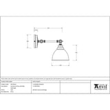 From The Anvil - Hammered Brass Brindley Wall Light in Soot | Sku. 49719SSO | Trade Door Handles.