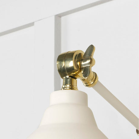 From The Anvil - Hammered Brass Brindley Wall Light in Teasel | Sku. 49719STE | Trade Door Handles.