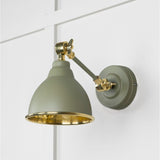 From The Anvil - Hammered Brass Brindley Wall Light in Tump | Sku. 49719STU | Trade Door Handles.