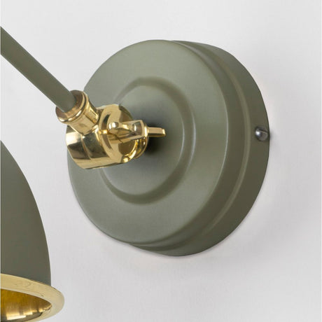 From The Anvil - Hammered Brass Brindley Wall Light in Tump | Sku. 49719STU | Trade Door Handles.