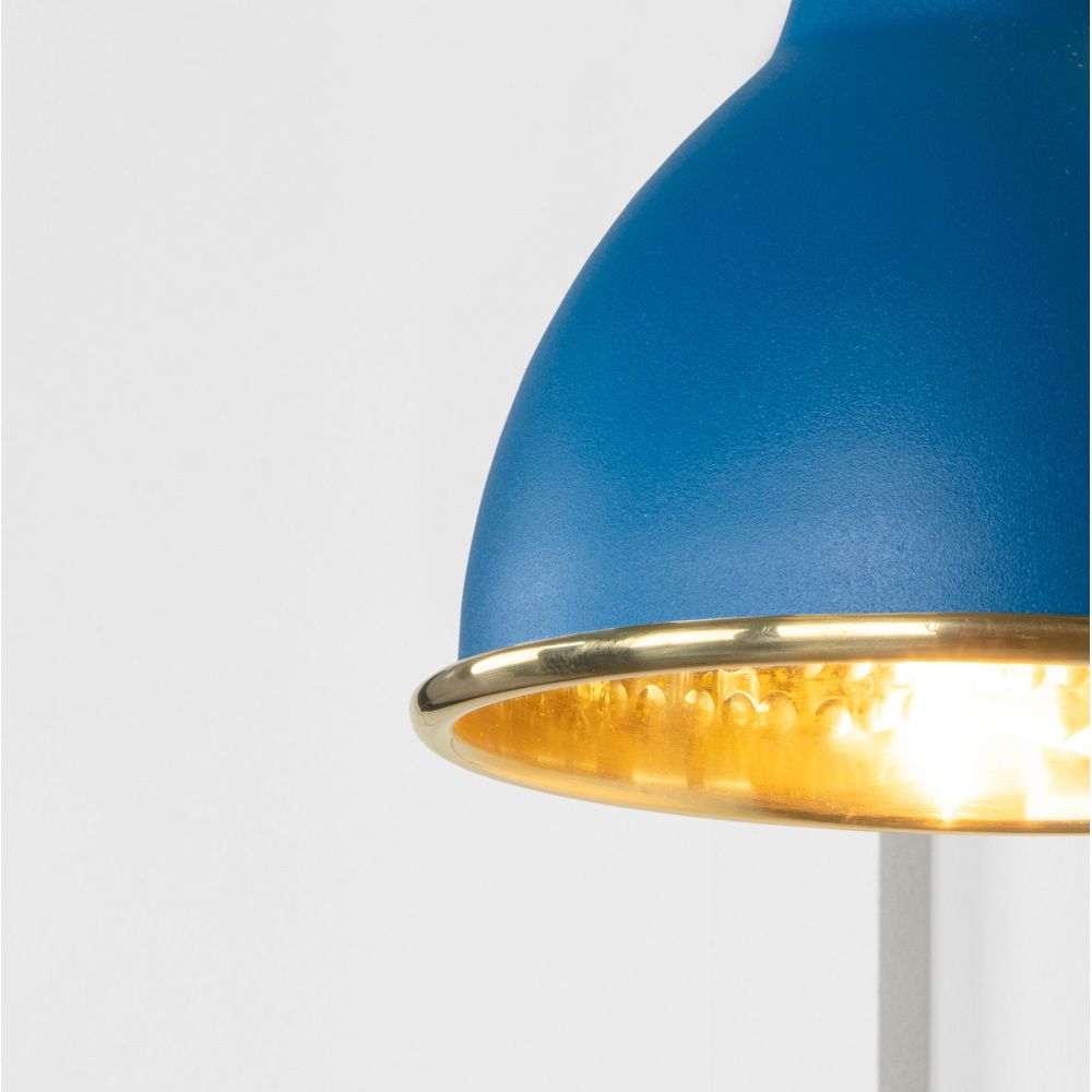 From The Anvil - Hammered Brass Brindley Wall Light in Upstream | Sku. 49719SU | Trade Door Handles.